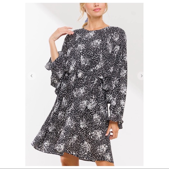 17 Boho Chic Floral Print Batwing Dress - Picture 3 of 4